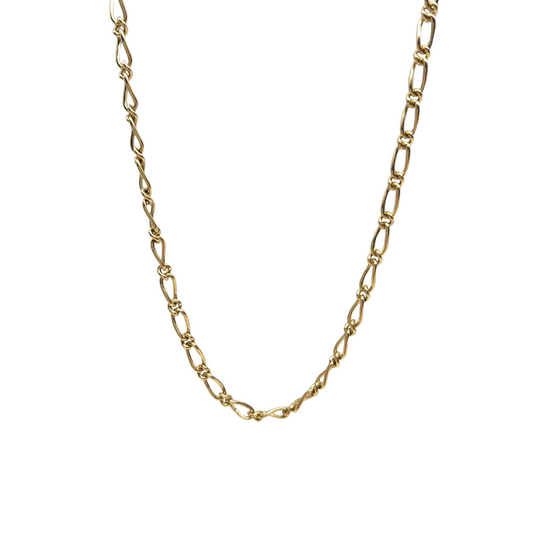 9ct Yellow Gold 1+1 Figaro Chain 24"
