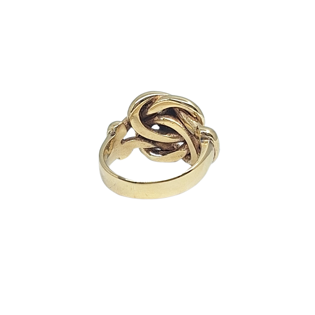 9ct Yellow Gold CZ Knot Ring