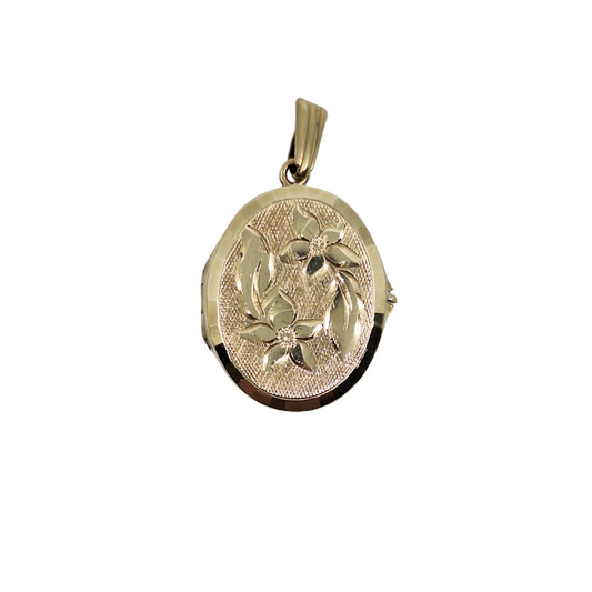 9ct Yellow Gold Engraved Locket