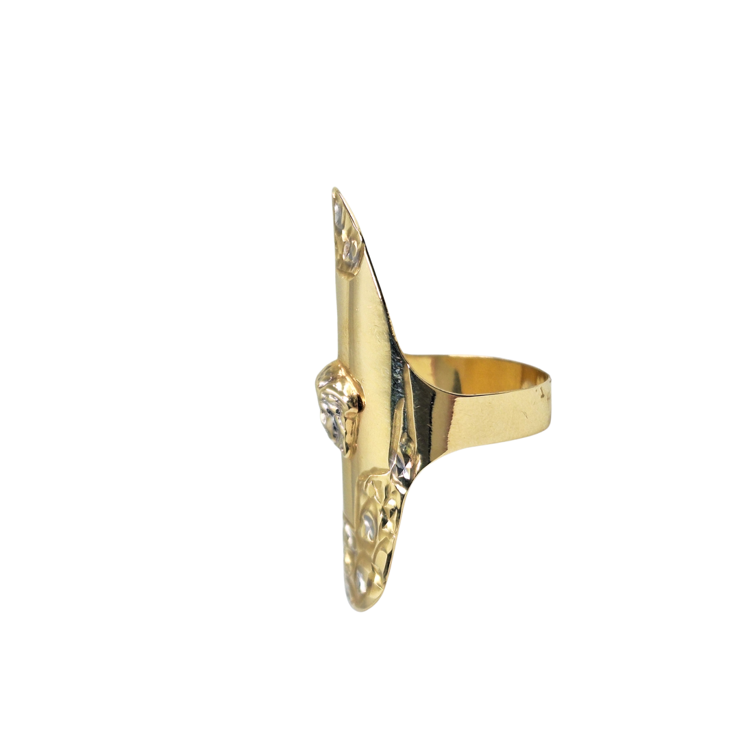 14ct Yellow Gold Oval Versace Style Ring