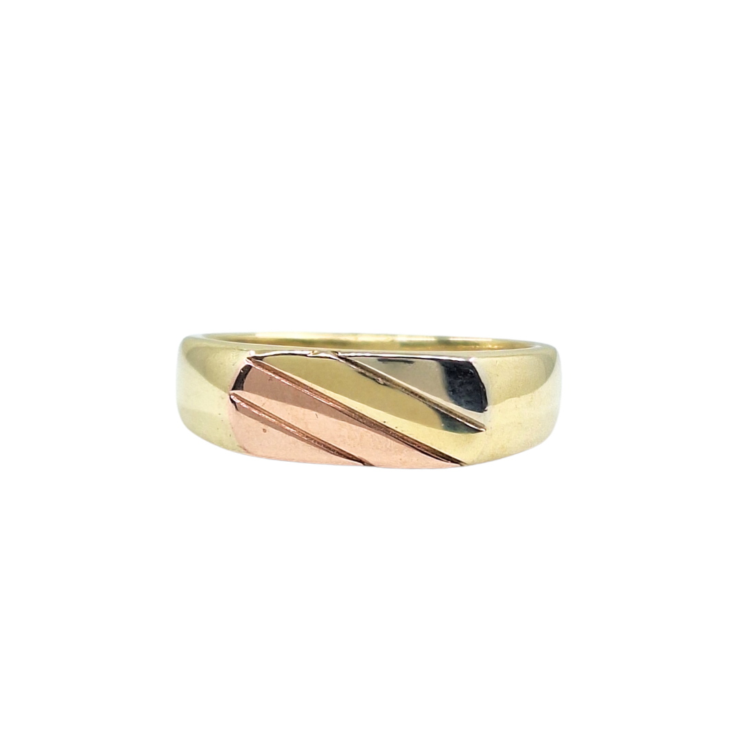 14ct 3 Colour Gold Signet Ring