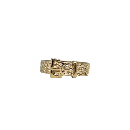 9ct Yellow Gold Buckle Ring