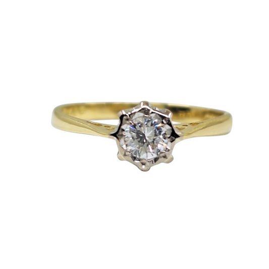 18ct Yellow Gold Diamond Solitaire Ring 0.25ct