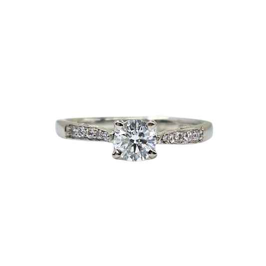 Palladium Diamond Solitaire Ring 0.35ct