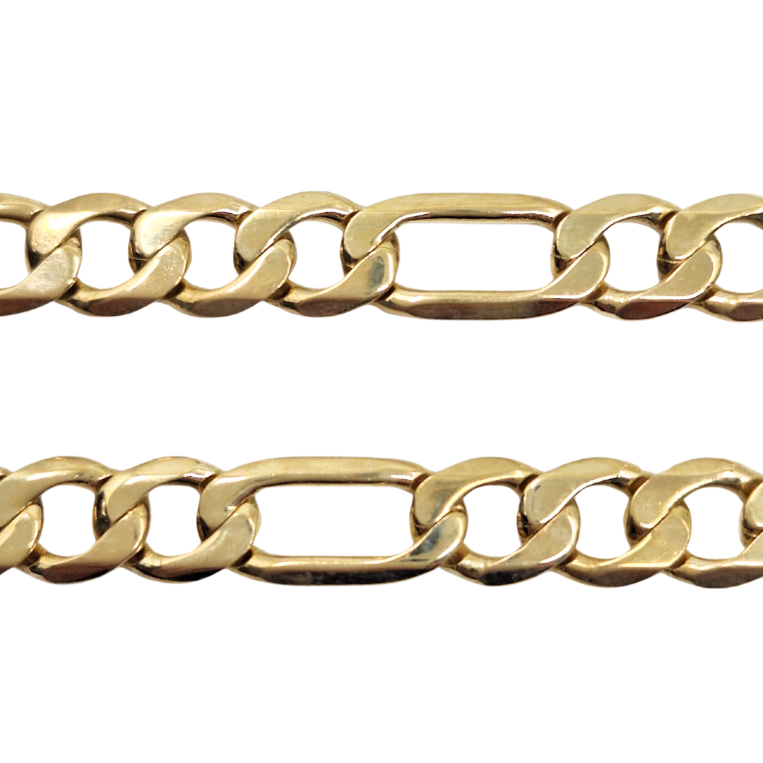 9ct Yellow Gold Figaro Chain 30"