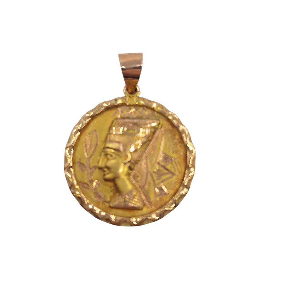 14ct Yellow Gold Nefertiti Pendant