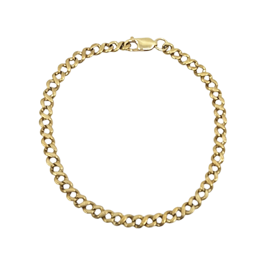 9ct Yellow Gold Curb Bracelet 8.5"