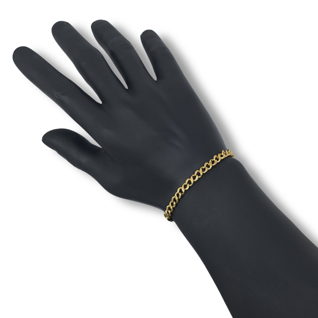 9ct Yellow Gold Curb Bracelet 8.5"