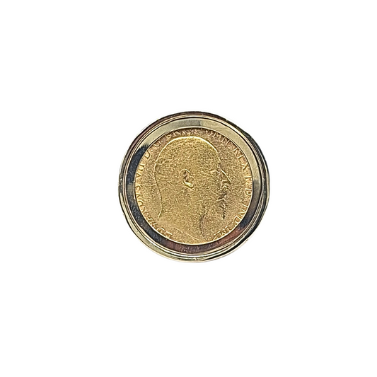 9ct Yellow Gold Half sovereign Ring