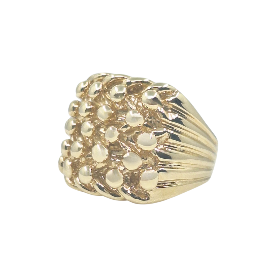 9ct Yellow Gold 5 Row Keeper Ring 20.7g