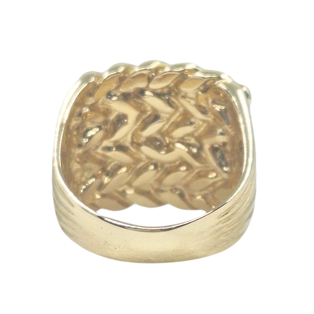 9ct Yellow Gold 5 Row Keeper Ring 20.7g