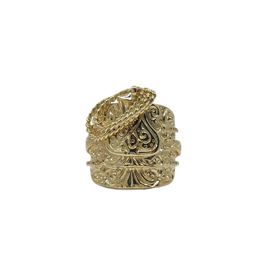 9ct Yellow Gold Saddle Ring