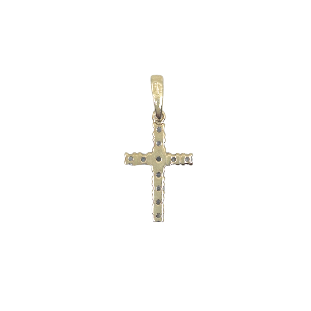 9ct Yellow Gold Cubic Zirconia Cross