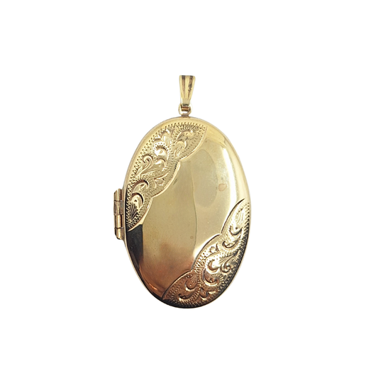 9ct Yellow Gold Engraved Locket