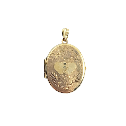 9ct Yellow Gold Oval Locket