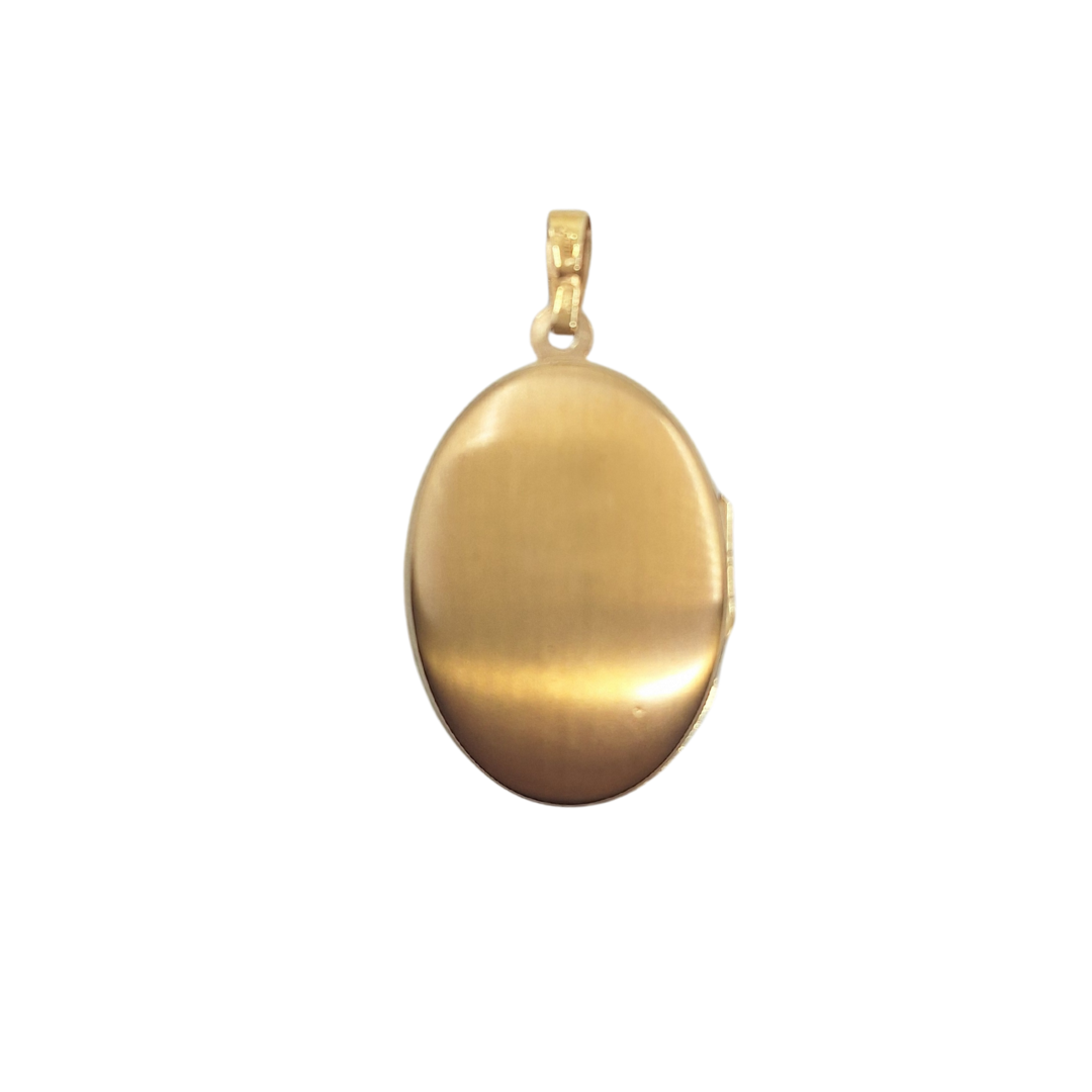 9ct Yellow Gold Engraved Oval Locket