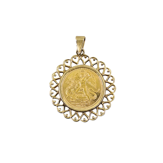 9ct/Fine Yellow Gold Angel Pendant