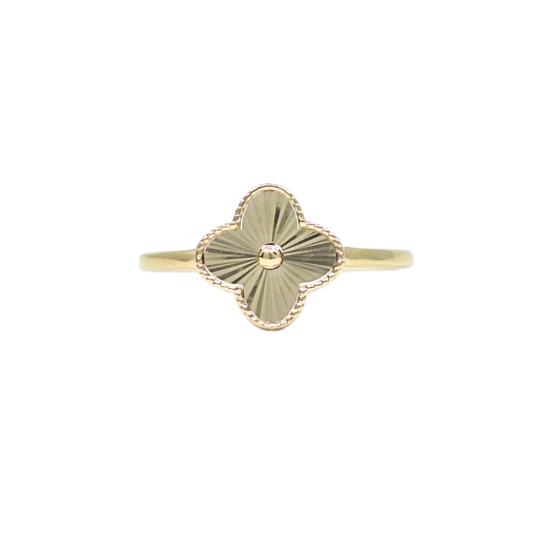 9ct Yellow Gold Clover Ring