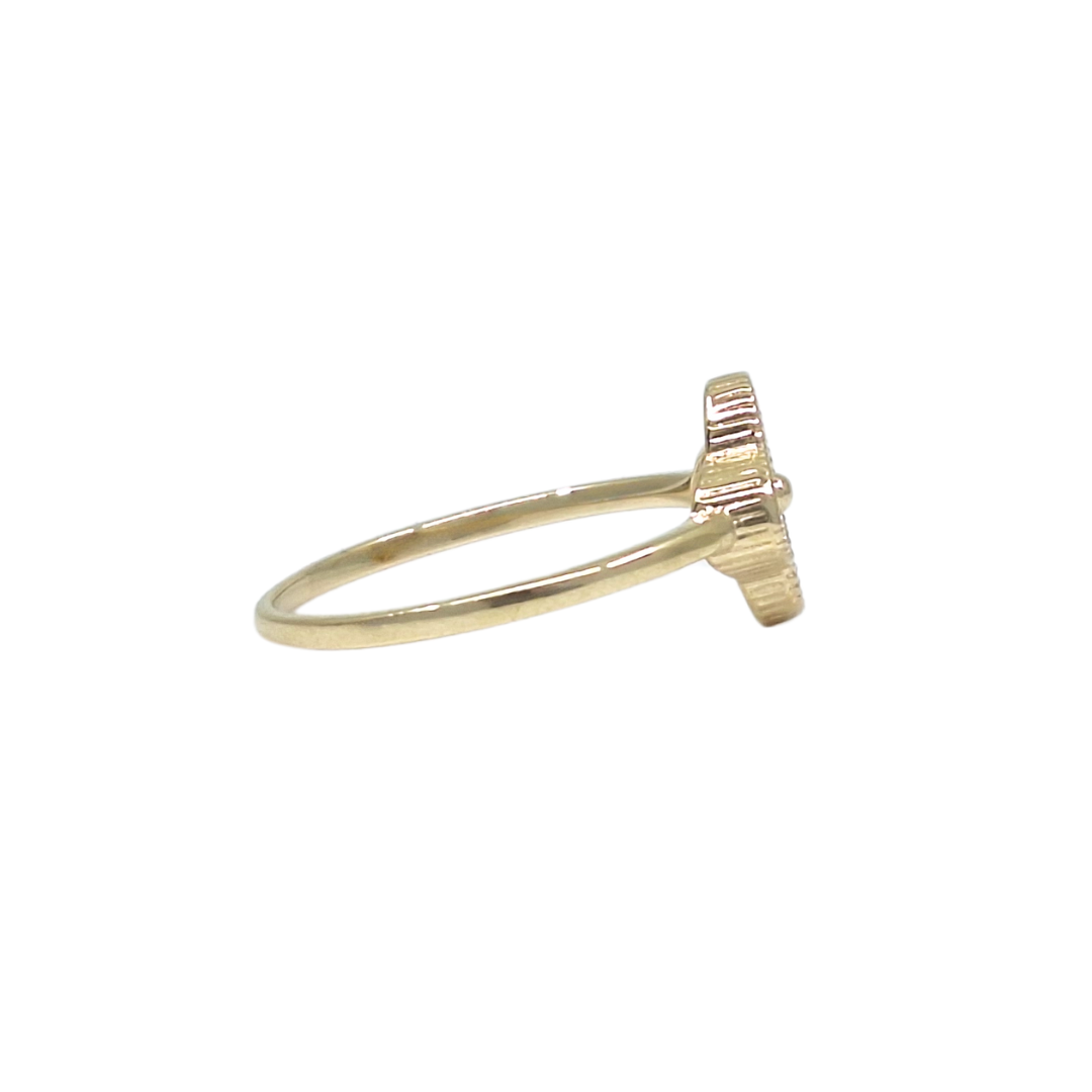 9ct Yellow Gold Clover Ring