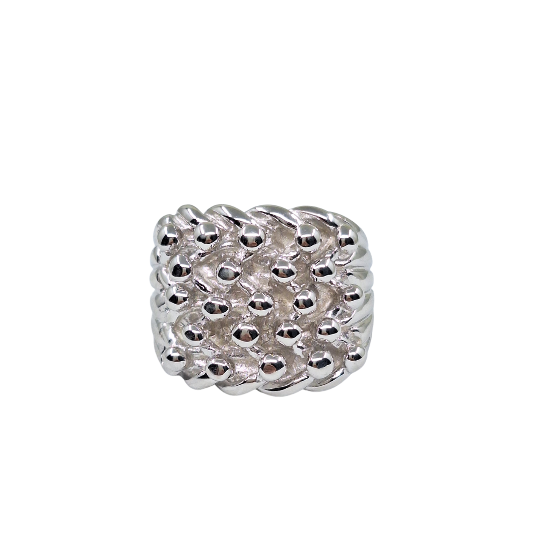 Silver 5 Row Keeper Ring