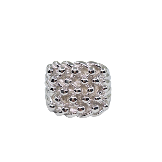 Silver 5 Row Keeper Ring