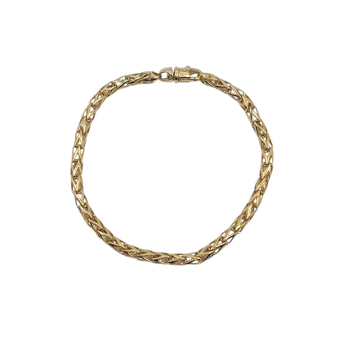 9ct Yellow Gold Cage Style Bracelet 8"
