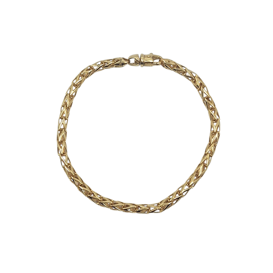 9ct Yellow Gold Cage Style Bracelet 8"