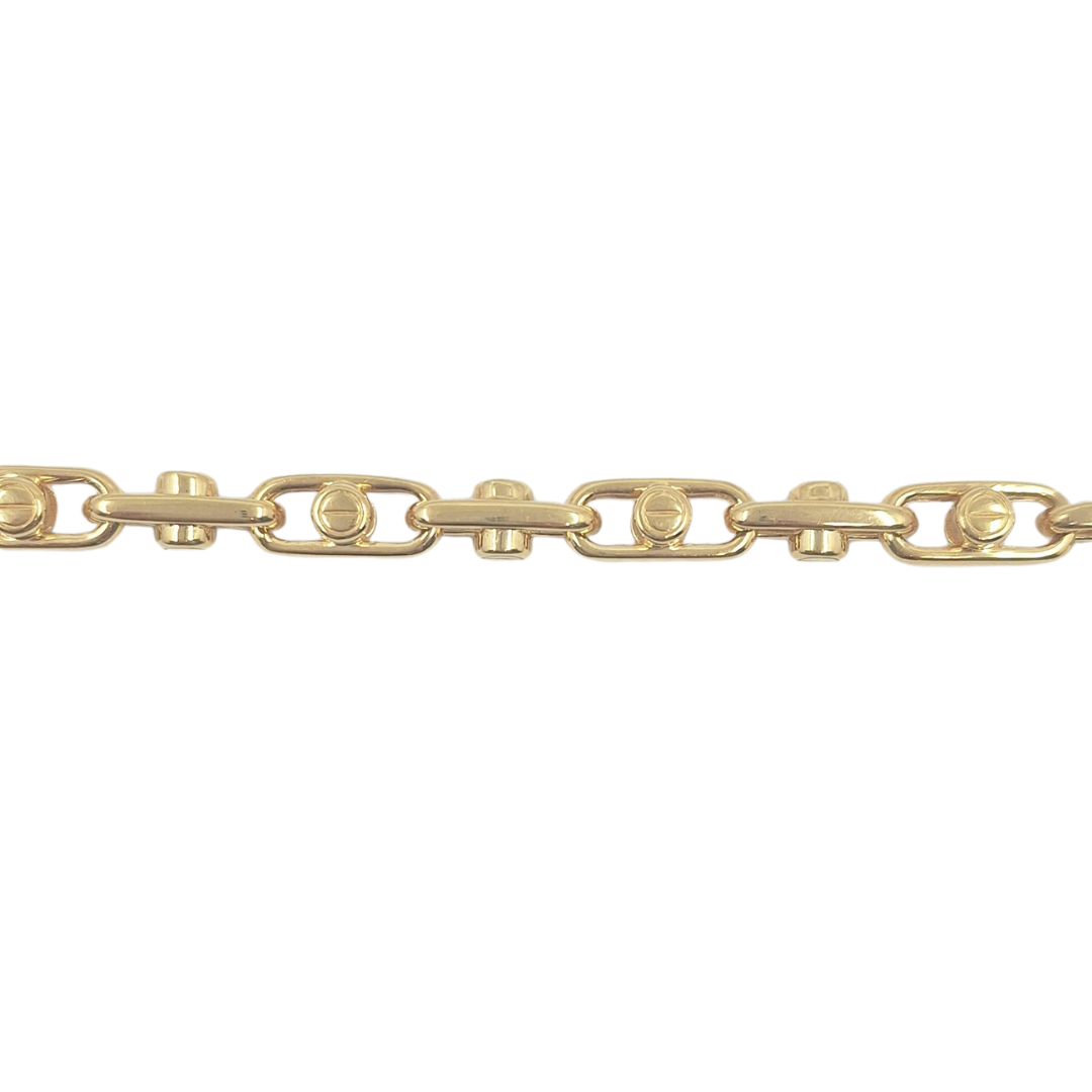 9ct Yellow Gold Fancy Oval Link Bracelet 7.5"