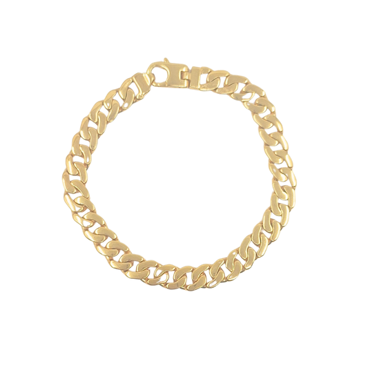 9ct Yellow Gold Curb Bracelet 8.5"