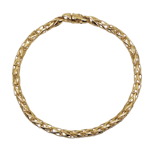 9ct Yellow Gold Franco Bracelet 7.5"