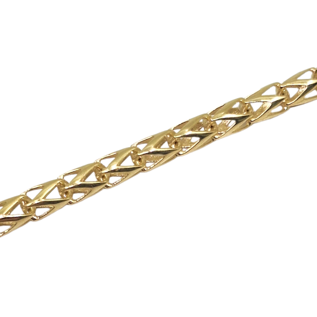 9ct Yellow Gold Franco Bracelet 7.5"