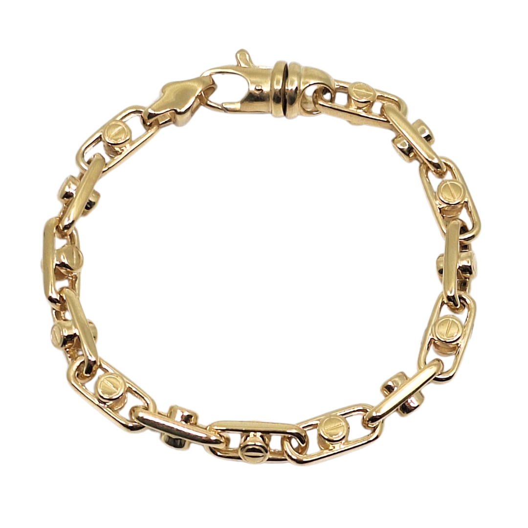 9ct Yellow Gold link bracelet 7.5"