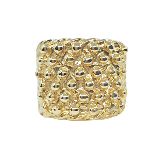 9ct Yellow Gold 6 Row Keeper Ring