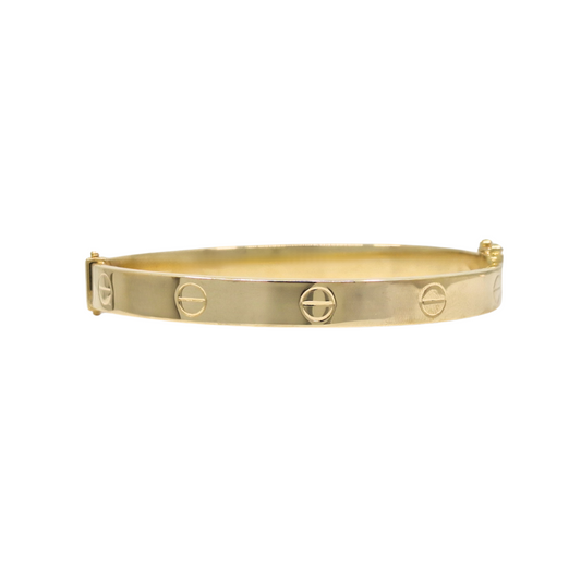 18ct Yellow Gold Cartier Style Bangle