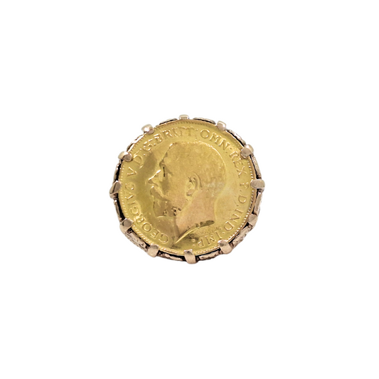 9ct Rose Gold Half Sovereign Ring