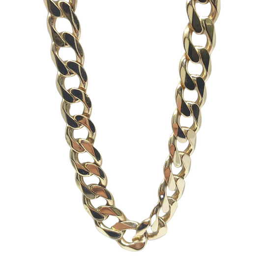 9ct Yellow Gold Heavy Curb Chain 26"