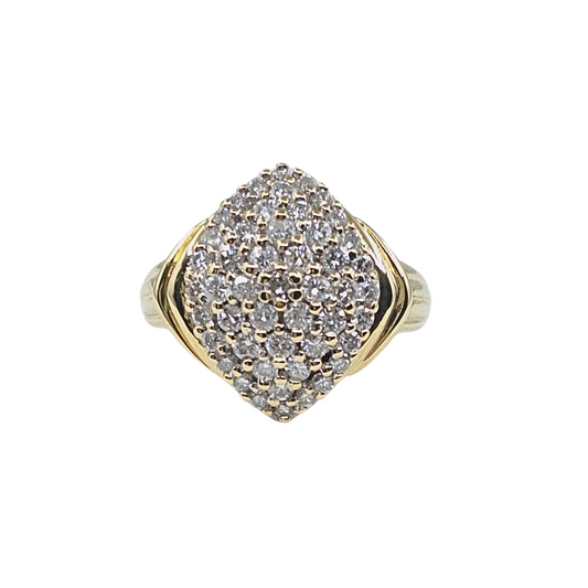 18ct Yellow Gold Diamond Cluster Ring