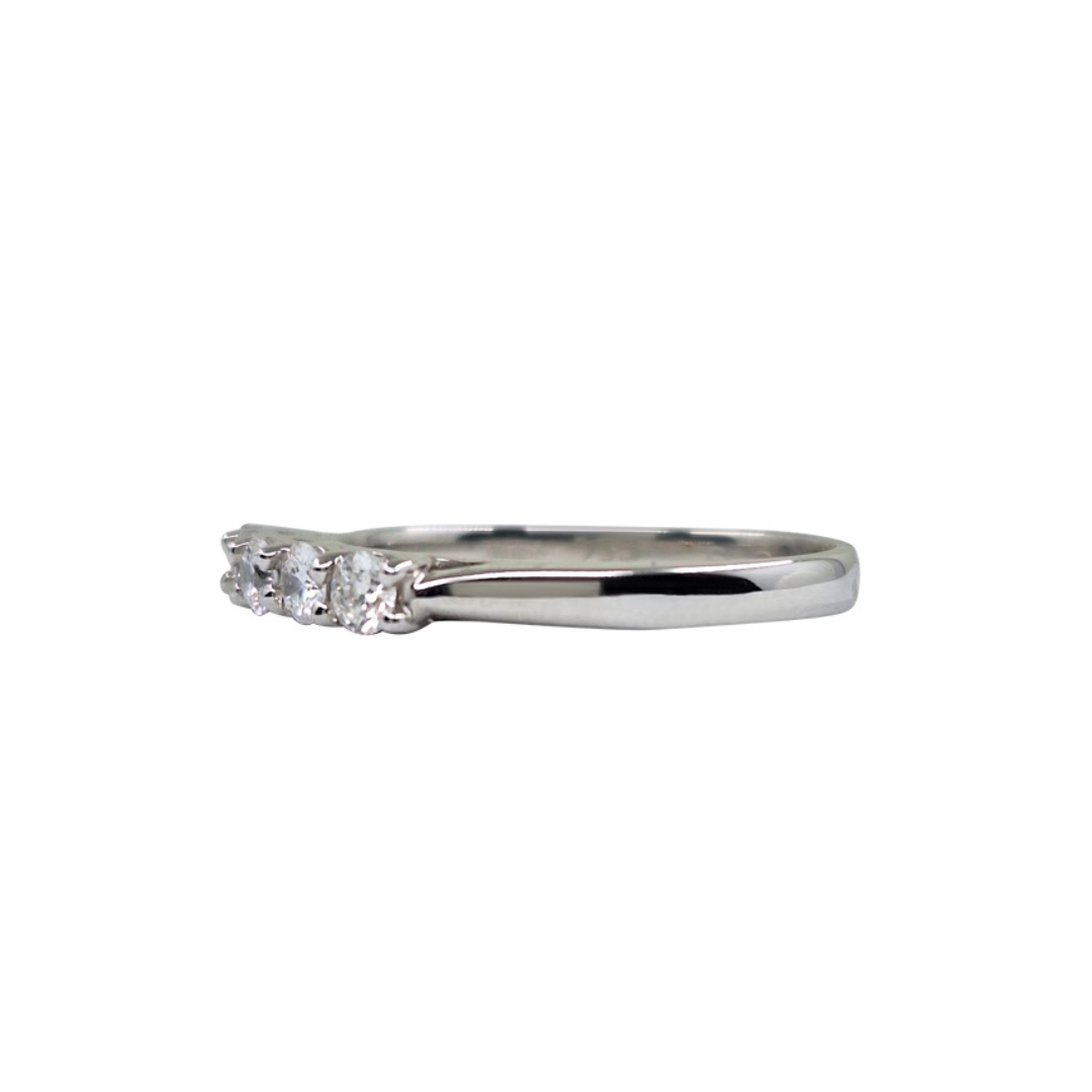 18ct White Gold Diamond 5 Stone Eternity Ring D:36pt