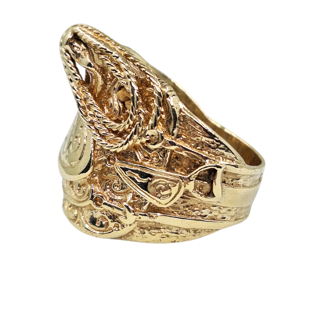 9ct Yellow Gold Saddle Ring