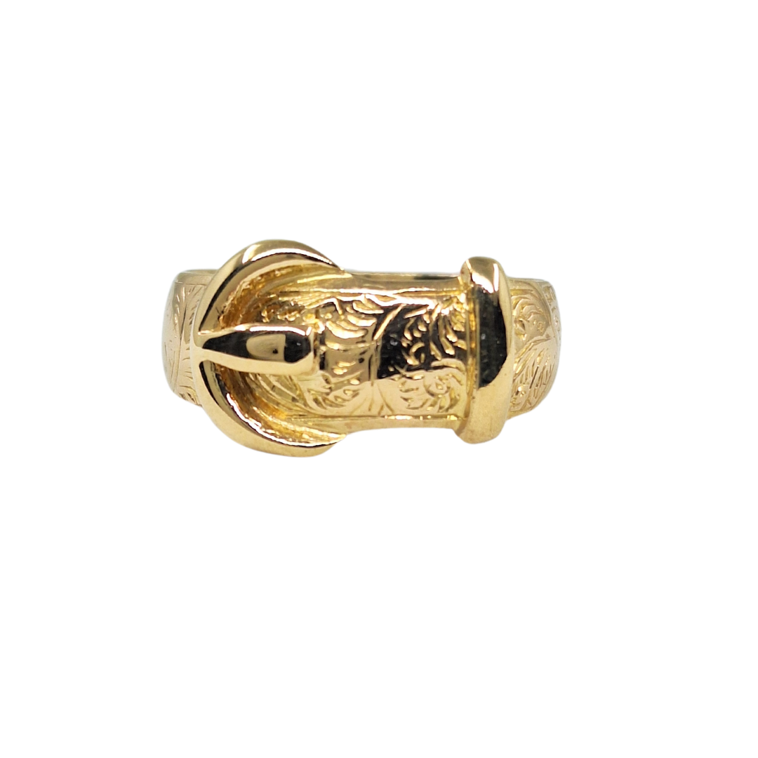 18ct Yellow Gold Buckle Ring