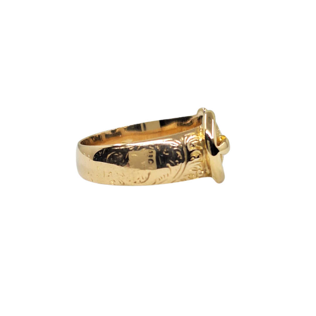 18ct Yellow Gold Buckle Ring