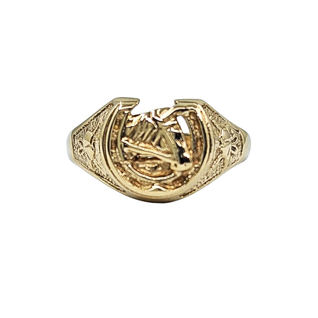 9ct Yellow Gold Horseshoe Ring