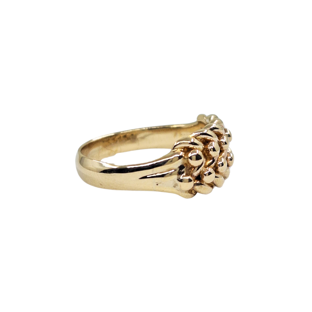 9ct Yellow Gold 2 Row Keeper Ring