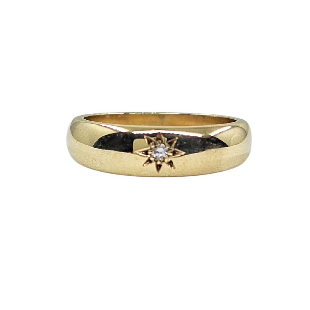 9ct Yellow Gold Diamond Band Ring