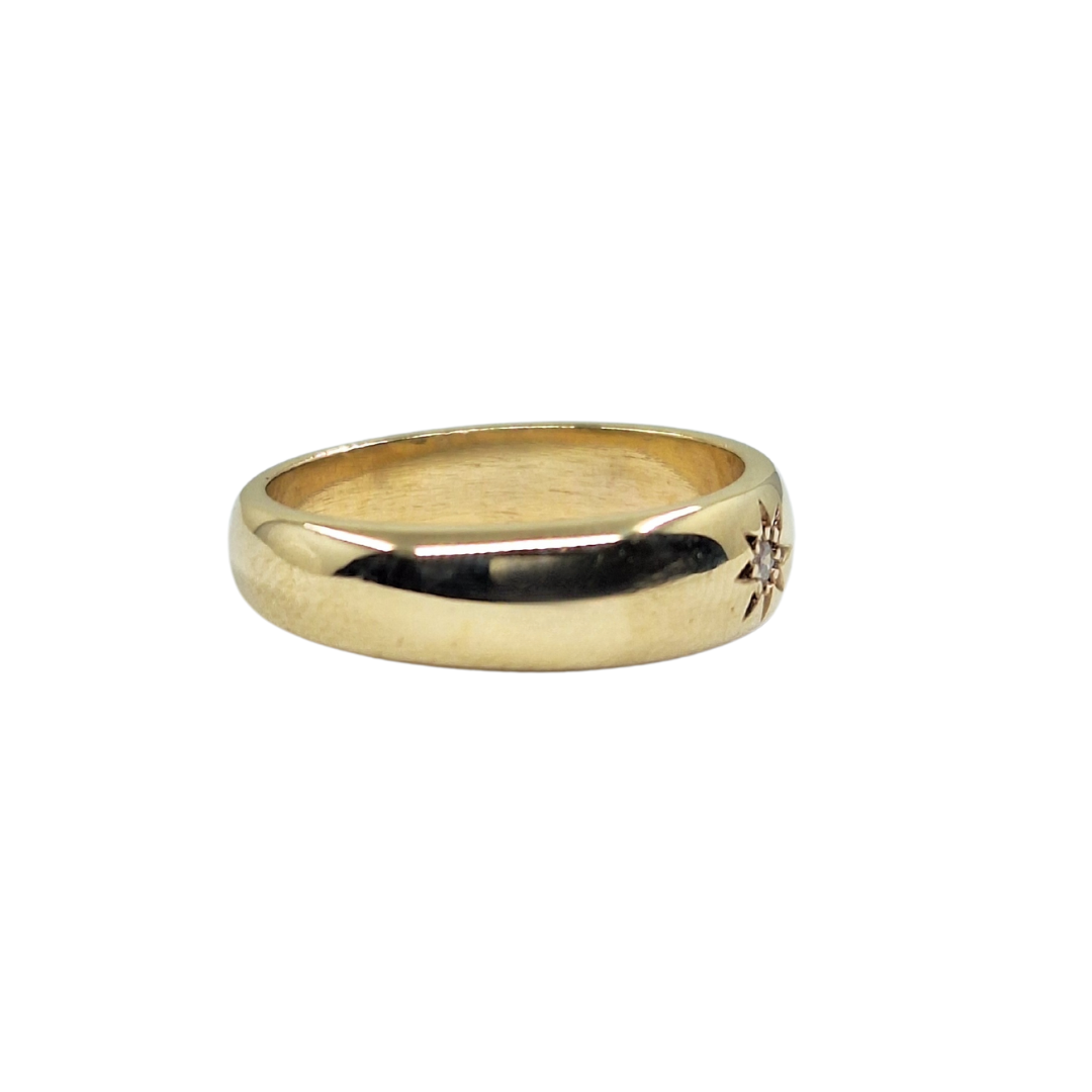 9ct Yellow Gold Diamond Band Ring