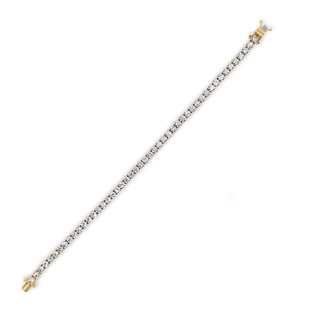 Yellow Gold & Ethical Diamond Tennis Bracelet 7.40ct