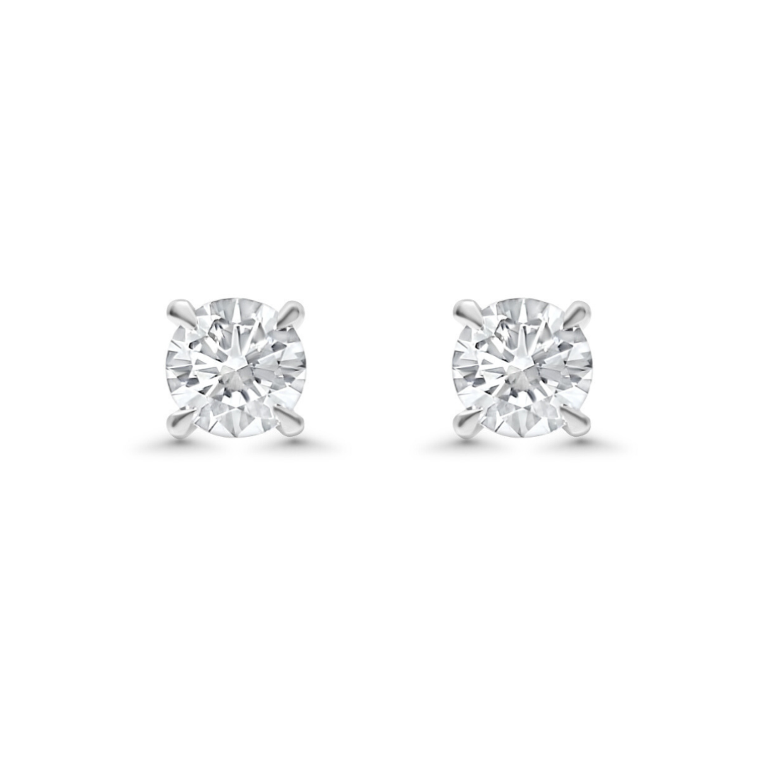 White Gold Ethical Diamond Solitaire Earrings 2.40ct