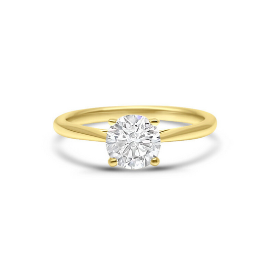 Yellow Gold Ethical Diamond Solitaire Ring 1.00ct