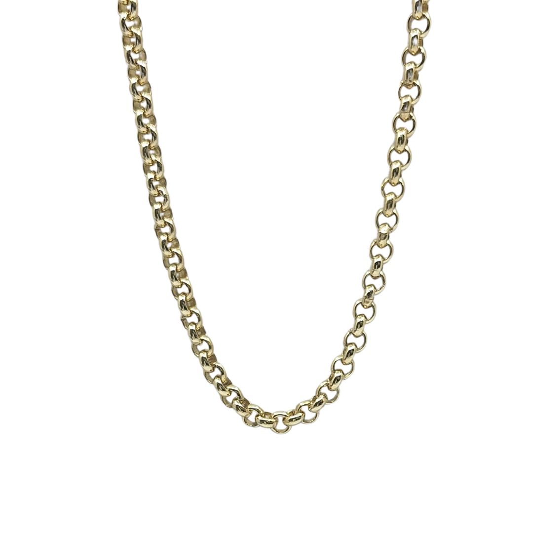 9ct Yellow Gold Belcher Chain 22"