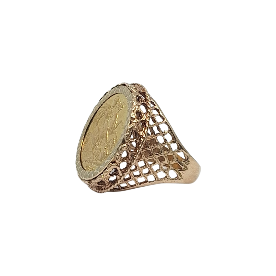 9ct Yellow Gold Full Sovereign Ring